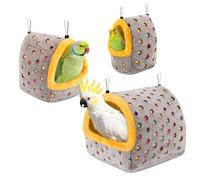 VZZNN 3 Pack Warm Bird Nest House - Cozy Bird Bed for Cage with Mat, Hanging Hammock Shed Hideaway Hut for Budgerigar Monk Rose-Ringed Plain Parakeet Sun Conure Cockatiel