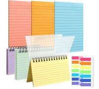 VZZNN 6 Pcs Flash Cards Revision Cards Index Cards Multicolor Revision Flashcards Spiral Note Taking Paper for Office School Home Work Note Taking
