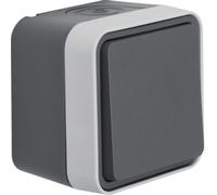 W.1 Berker Push Button Hermetic Grey IP55 50453525 Berker W.1