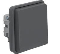 W.1 GREY MATTE MODULE SOCKET 1X WITH EARTH CONTACT, WITH COVER