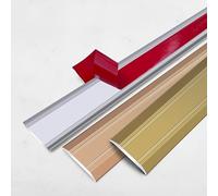 W 1 In Flat Transition Strips,self Adhesive Aluminum Metal Door Threshold, Floor Transition Strip, Smooth Transition From Wood To Tile(Titanium)