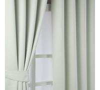 (W 117cm x Drop 137 cm, Ivory) Herringbone Chevron Blackout Curtains Pair Eyelet Style