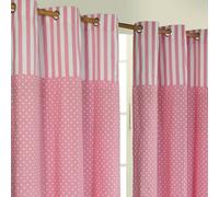 Homescapes Cotton Patchwork Curtains Ready Made Eyelet Ring Top 3 Sizes