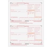 W-2 Tax Forms for 2025 | 2-up Federal Copy A Form Only | Qty 10
