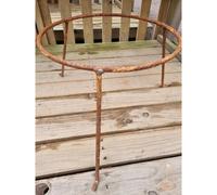 (W:38 x H: 30 cm) Garden Fire Pit Trivet Wood Burner Accessory Legs Rust Iron Stand