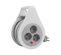 W-72019 extension cable 3G 1.5mm² 10m PVC white number of sockets: 3 13.9A PL...