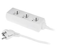 W-97474 extension cable 3G1mm² 1.5m PVC white number of sockets: 3 10A PLASTROL