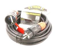W-99167 extension cable 3x2.5mm² sockets: 1 rubber black 10m 16A KEL
