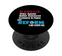 W.A.N.K.E.I.R Woke Agenda Nation Knackered Economy In Ruins PopSockets Adhesive PopGrip