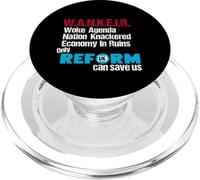 W.A.N.K.E.I.R Woke Agenda Nation Knackered Economy In Ruins PopSockets PopGrip for MagSafe