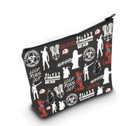 W-alking Dead Cosmetic Bag TWD Merch TWD Fans Gift Zombie Themed Gift (Run-Out Black Bag)
