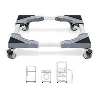 W B D WEIBIDA Adjustable Appliance Dolly Cart with 4 Locking Wheels, Small Furniture Mover Mobile Base Adjustable form 16” to 24-3/8” for Washing Machine, Dryer, Refrigerator, Max Weight 400 LBS