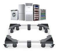 W B D WEIBIDA Improved Washing Machine Base with 10 Feet and 4 Wheels, Adjustable Width 61-78 cm, Non-Slip, Shock Absorption, Full Size Washing Machine Base for Large Dryers, Refrigerators