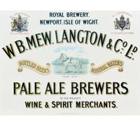 W. B. Mew, Langton & Co. Pale Ale Brewers, Wine & Spirit Merchants, Newport, Isle of Wight, Vintage Metal Sign