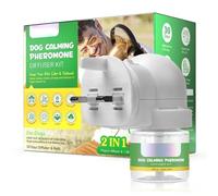 W-Direct Dog Calming Pheromone Plug In Diffuser Kit 2 in 1 Set - 30 Day 48ml Refill - Stress & Anxiety Relief for Dogs, Separation, Noise & Multi Dog Homes