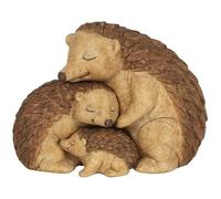 W-Direct Hedgehog Family Ornament - Resin Parent & Baby Hedgehogs - Gift Boxed with Sentiment Card - Rustic Nature-Inspired Décor