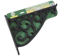 W-Direct Large Stratford Hanging Bracket - Heavy Duty Recycled Resin Hanging Basket Bracket, Cast Iron Look