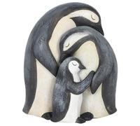 W-Direct Penguin Family Ornament - Resin Daddy, Mummy & Baby Penguins - Gift Boxed with Sentiment - Heartwarming Home Décor