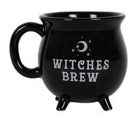 W-Direct Witches Brew Cauldron Mug - Black Cauldron Style Mug with “Witches Brew” Text, Microwave and Dishwasher Safe, Gift Boxed
