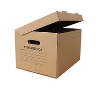 W E Roberts (Corrugated) Ltd A4 Cardboard Archive Filing Storage Boxes - 15" x 12" x 9"/390mm (L) x 304mm (W) x 238mm (H) (Pack of 10)