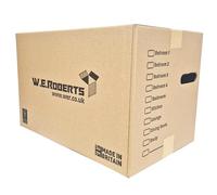 W.E. Roberts Moving Boxes 40 STRONG 48L Cardboard House Moving packing boxes for moving house - Removal Packing boxes Large Cardboard Boxes with handholes and Room List