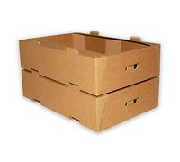 W.E. Roberts Pack of 25 Fresh Fruit and Vegetable Trays ~ Single Wall Cardboard Boxes - 22" x 15" x 5.5" /567mm (L) x 382mm (W) x 140mm (H)