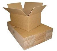 W E Roberts Pack of 50 A4 Sized Removal Packaging Corrugated Cardboard Boxes - Single Wall - 12” x 9” x 4"/305mm x 229mm x 102mm