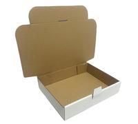 W.E. Roberts Postal Boxes White Cardboard boxes for posting 31x23.4x6.3cm (12"x9"x2½") parcel box, shipping boxes, cardboard box, packaging boxes, postage boxes (Pack of 50)