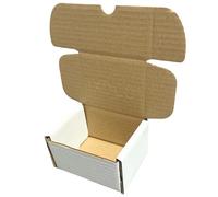 W.E. Roberts Postal Boxes White Cardboard boxes for posting small business packaging 10x8x6cm (4"x3"x4½") Shipping box, Small parcel boxes, Box mailers Pack of 50