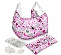 W&F HOME Mastectomy Pillow, Mastectomy Recovery Supplies, Post Mastectomy’s Must Haves, Breast Reduction Recovery Supplies, Open Heart Surgery Pillows, Breast Pillows for Sleeping - Pink Birds
