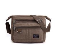 W&G traveler Crossbody Messenger Bag, Laptop Shoulder Bag with Water Bottle Holder, Camera Satchel Sling Bag fit 13 inch Macbook Pro Air, 12.9 iPad Pro, Rfid Built-in Wallet, Brown