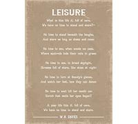 W H Davies Leisure poem art print size A4