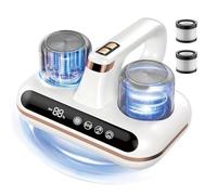 W&H Mattress Vacuum Cleaner, 18Kpa Super Suction & UV-C Light Bed Vacuum Cleaner with HEPA Filtration, LED Screen Handheld Dust Mite Vacuum Cleaners for Sheets, Pillows, Sofas, Clothes