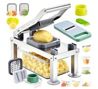 W&H Stainless Steel Vegetable Chopper, 9-in-1 Multifunctional Food Dicer