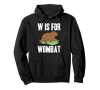 W Is For Wombat Australian Animal Lover Cute Alphabet Pullover Hoodie