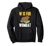 W Is For Wombat Australian Animal Lover Cute Alphabet Pullover Hoodie