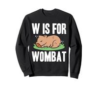 W Is For Wombat Australian Animal Lover Cute Alphabet Sweatshirt
