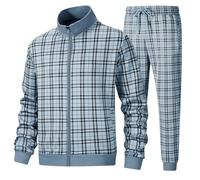 W JIANWANG Men's Casual Tracksuits Long Sleeve Jogging Suits Sweatsuit Sets Track Jackets and Pants 2 Piece Outfit, Jw3201-grey, Large