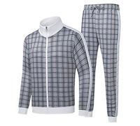 W JIANWANG Men's Casual Tracksuits Long Sleeve Jogging Suits Sweatsuit Sets Track Jackets and Pants 2 Piece Outfit, 2101-black, Medium