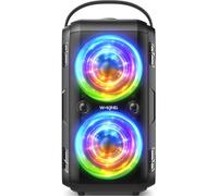 W-KING Bluetooth Speaker Loud, 180W Max Portable Party Wireless Speakers | 105dB Huge Sound Outdoor, 80W Super Bass, 4 Drivers(2*4.04'' Woofer)/Light, IPX5 Large Speaker, 24H, U-Disk, TF Card, EQ
