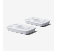 W.M Bartleet & Sons Wm Bartleet & Sons Porcelain Egg Plate With Spoon Holder, Set Of 2