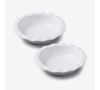 W.M Bartleet & Sons Wm Bartleet & Sons Porcelain Individual Round Pie Dish With Crinkle Crust Rim, Set Of 2