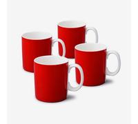 W.M Bartleet & Sons Wm Bartleet & Sons Porcelain Original Large 1 Pint Mug, Set Of 4 Red