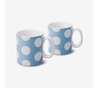 W.M Bartleet & Sons Wm Bartleet & Sons Porcelain Spotty Large 1 Pint Mug, Set Of 2 Blue