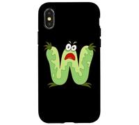 W Monster Letter Alphabet Scary Face Case for iPhone X/XS