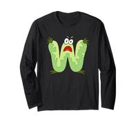 W Monster Letter Alphabet Scary Face Long Sleeve T-Shirt