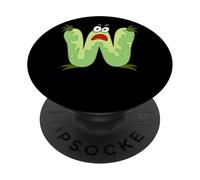W Monster Letter Alphabet Scary Face PopSockets Adhesive PopGrip