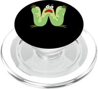 W Monster Letter Alphabet Scary Face PopSockets PopGrip for MagSafe