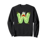 W Monster Letter Alphabet Scary Face Sweatshirt