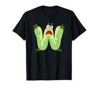 W Monster Letter Alphabet Scary Face T-Shirt